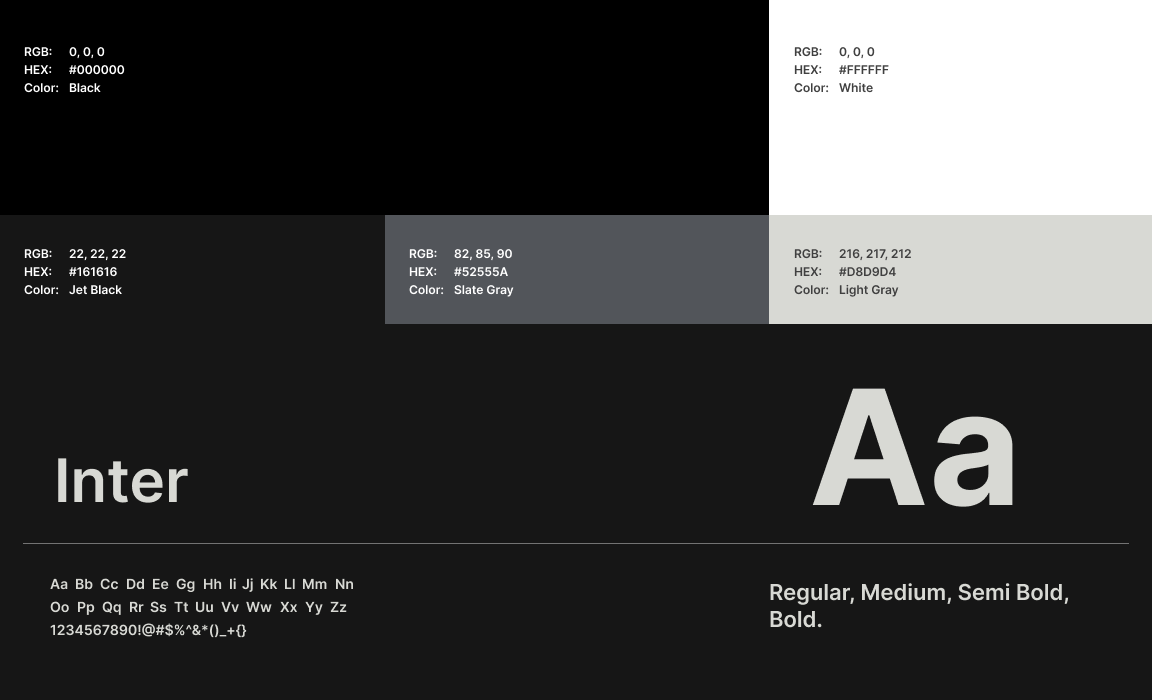 MED project mockup screens